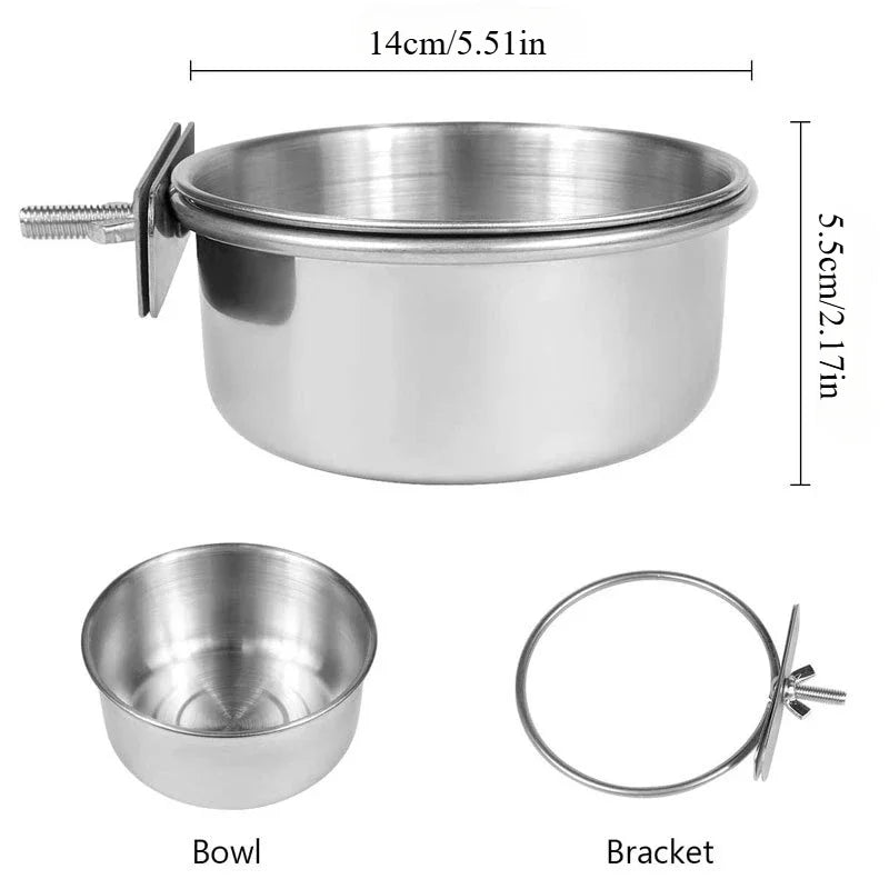 BeakLock™ Feeding Bowl | No-Spill Cage Cup for Birds