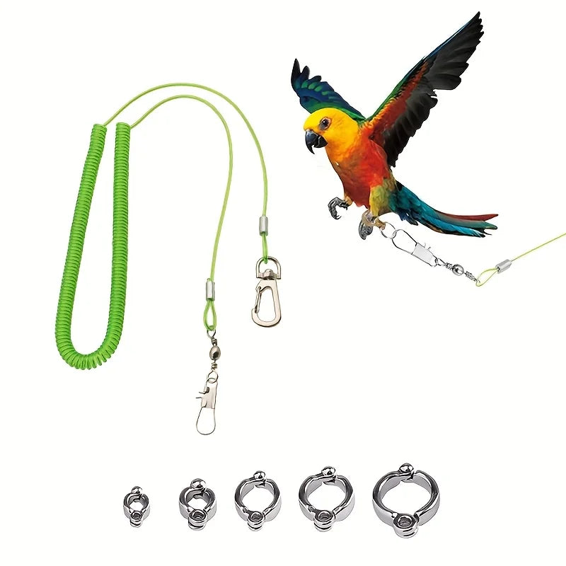 SassBeak Adjustable Bird Flight Harness & Training Leash