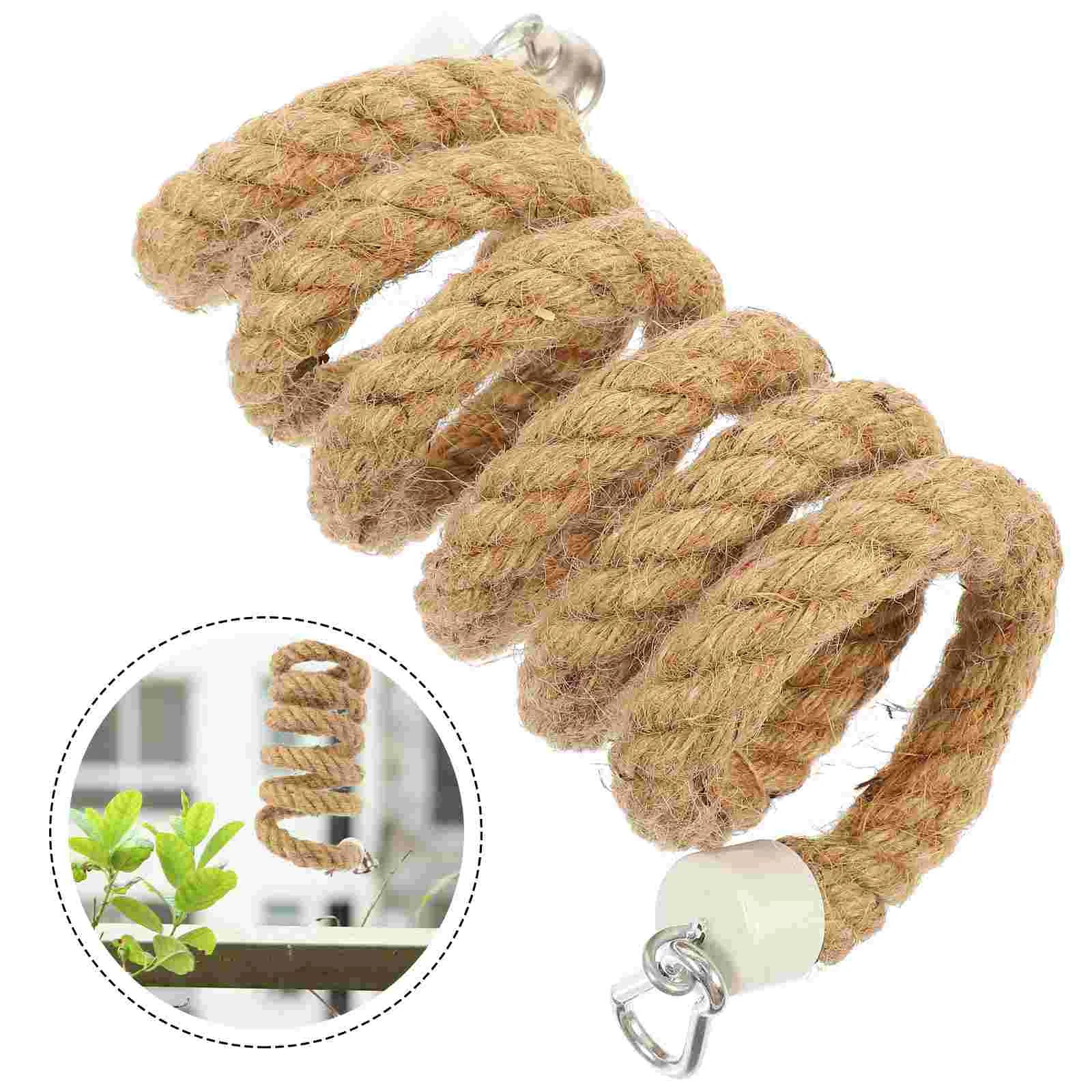 BeakFlex™ Climbing Rope Perch | Spiral Swing Toy for Birds