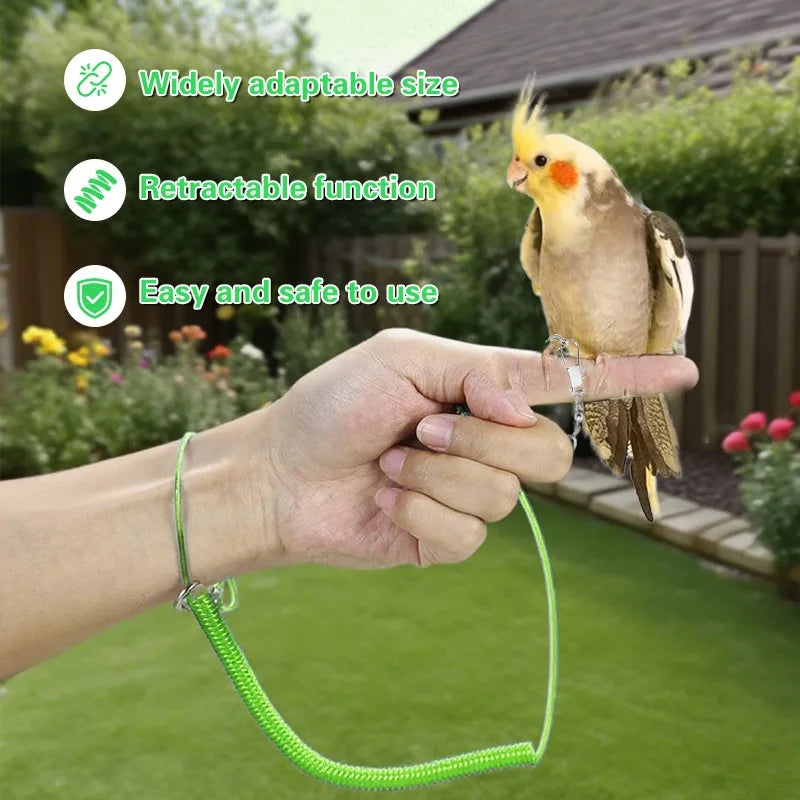 SassBeak Adjustable Bird Flight Harness & Training Leash