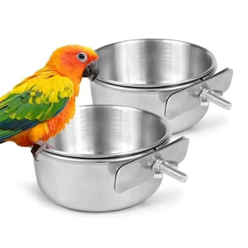 BeakLock™ Feeding Bowl | No-Spill Cage Cup for Birds